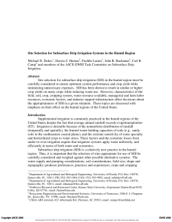 Site selection for subsurface drip irrigation systems in the humid region