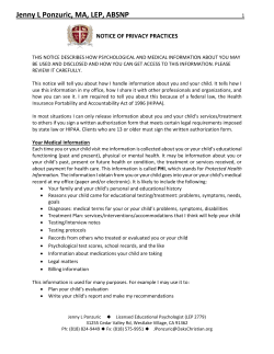 Notice of Privacy Practices