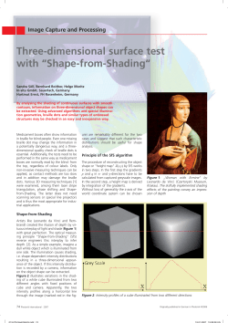 Three-dimensional surface test with &ldquo;Shape-from