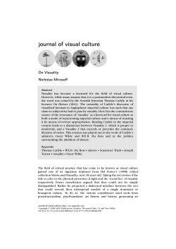 On Visuality - Nicholas Mirzoeff