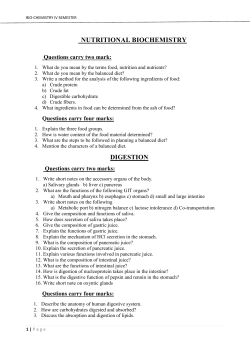 nutritional biochemistry digestion