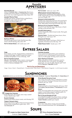 Appetizers Entree Salads Sandwiches Soups