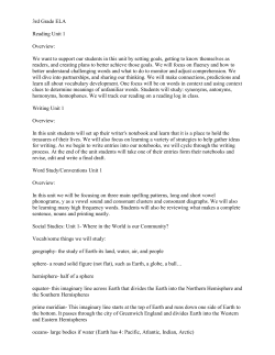 3rd Grade ELA Reading Unit 1 Overview: We want to