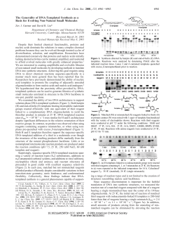 The Generality of DNA-Templated Synthesis as a Basis for Evolving
