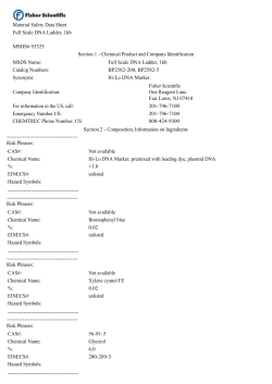 Material Safety Data Sheet Full Scale DNA Ladder, 1kb MSDS