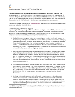 Executive Summary &ndash; Proposed MSSP &ldquo;Benchmarking