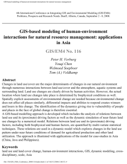 GIS-based modeling of human-environment interactions for natural