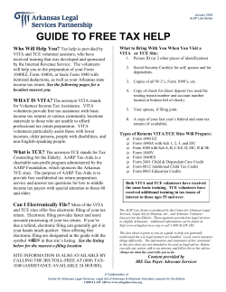 Guide to Finding Free Tax Help - Arkansas Legal Services Online