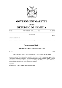 GOVERNMENT GAZETTE REPUBLIC OF NAMIBIA