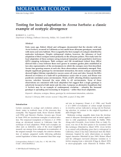 Testing for local adaptation in Avena barbata: a classic example of