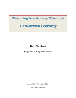 Erin M. Shaw - BYU corpora