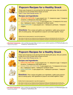 Popcorn Recipes for a Healthy Snack