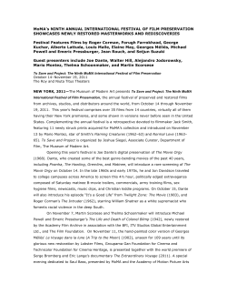 MoMA`s NINTH ANNUAL INTERNATIONAL FESTIVAL