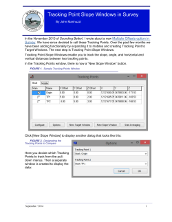 Tracking Point Slope Windows in Survey