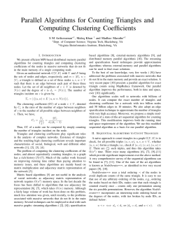 Parallel Algorithms for Counting Triangles and Computing