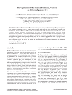 The vegetation of the Nepean Peninsula, Victoria &ndash; an historical