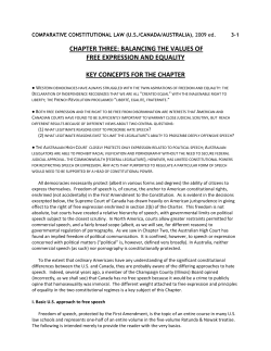 Chapter Three: Balancing The Values of Free Expression and Equality