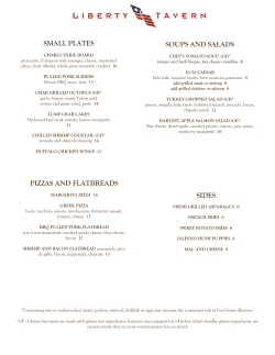 PIZZAS AND FLATBREADS SIDES SMALL PLATES SOUPS AND