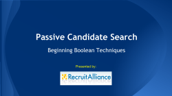 Passive Candidate Search