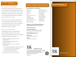 ESL Short Term Loan Application