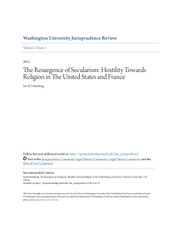 The Resurgence of Secularism: Hostility Towards Religion in The