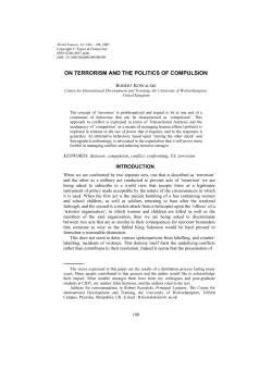 on terrorism and the politics of compulsion