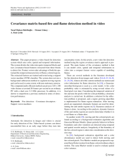 Covariance matrix-based fire and flame detection method in video