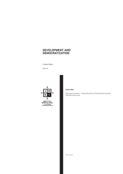 Development and Democratization - Institut Barcelona d`Estudis