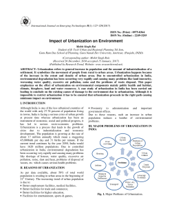 Impact of Urbanization on Environment
