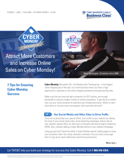 Attract More Customers and Increase Online Sales on Cyber Monday!