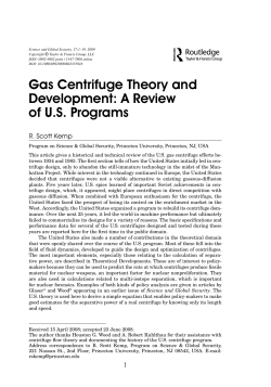 Gas Centrifuge Theory and Development: A Review of U.S. Programs