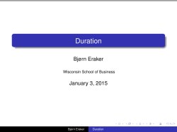 Duration - Bj&oslash;rn Eraker Home Page