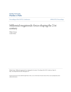 Millennial megatrends: forces shaping the 21st - Purdue e-Pubs