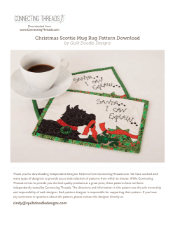 Christmas Scottie Mug Rug Pattern