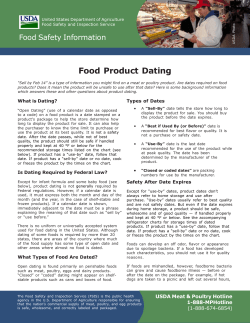 Food Product Dating