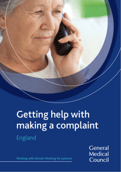 Getting help with making a complaint - England
