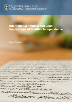 International Political and Legal Implications of Scottish Independence