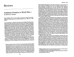 Academic Freedom in World War I [review of
