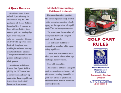Golf Cart Law Brochure.pub - City of North Myrtle Beach