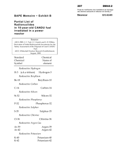 Exhibit B Partial List of Radionuclides in 10-year