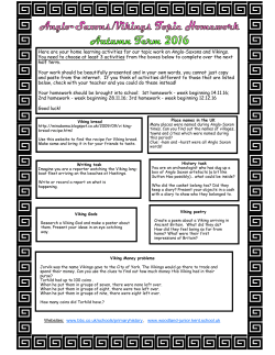 Here are your home learning activities for our topic work on Anglo
