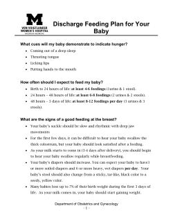Discharge Feeding Plan For Your Baby