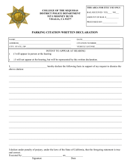 parking citation written declaration