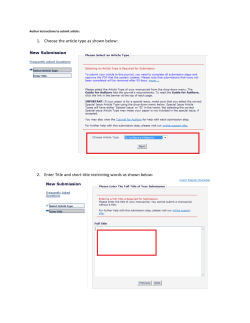1. Choose the article type as shown below: 2. Enter Title and short