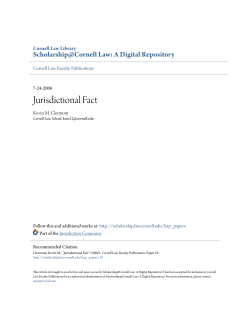 Jurisdictional Fact - Scholarship@Cornell Law