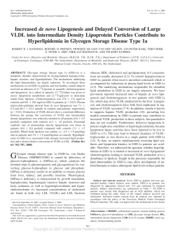 Increased de novo Lipogenesis and Delayed Conversion of
