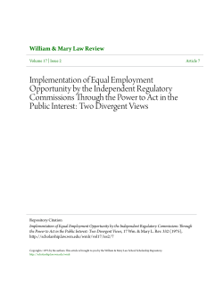 Implementation of Equal Employment Opportunity by the