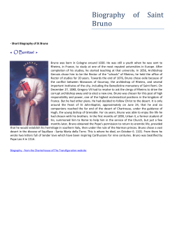 Biography of Saint Bruno