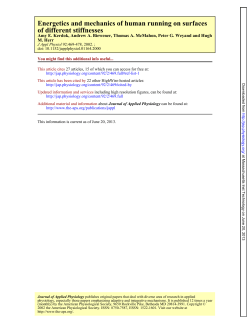 Energetics and mechanics of human running on surfaces