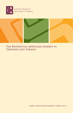 The Residential Mortgage Market - Central Bank of Trinidad and